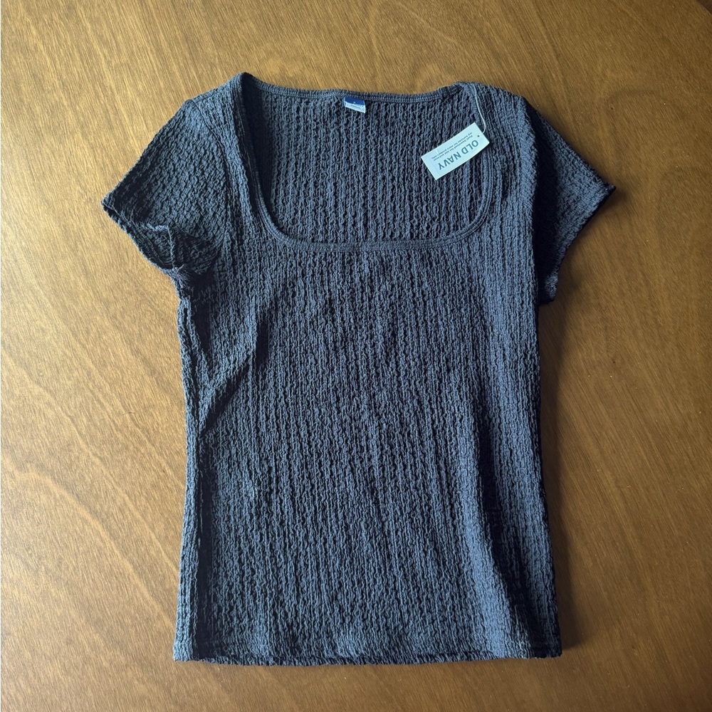 Old Navy Gray Textured Women's Top